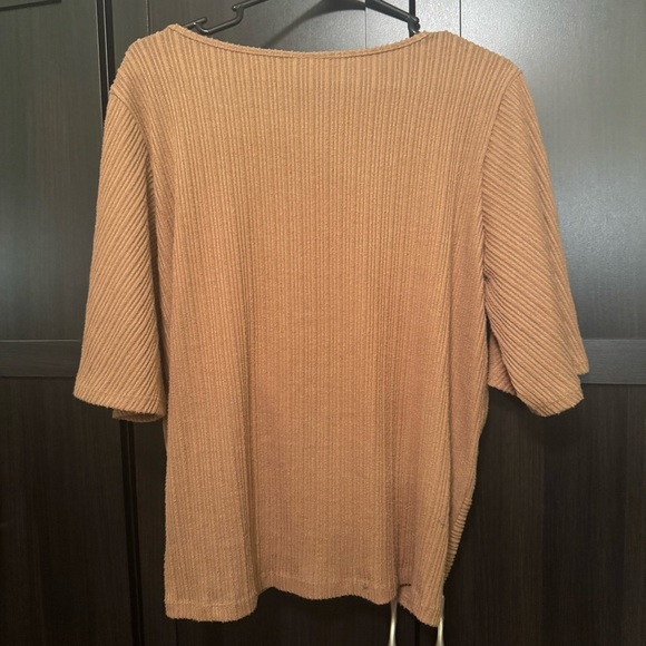 Daytrip Camel Ribbed Knit Top​ - Picture 2 of 3